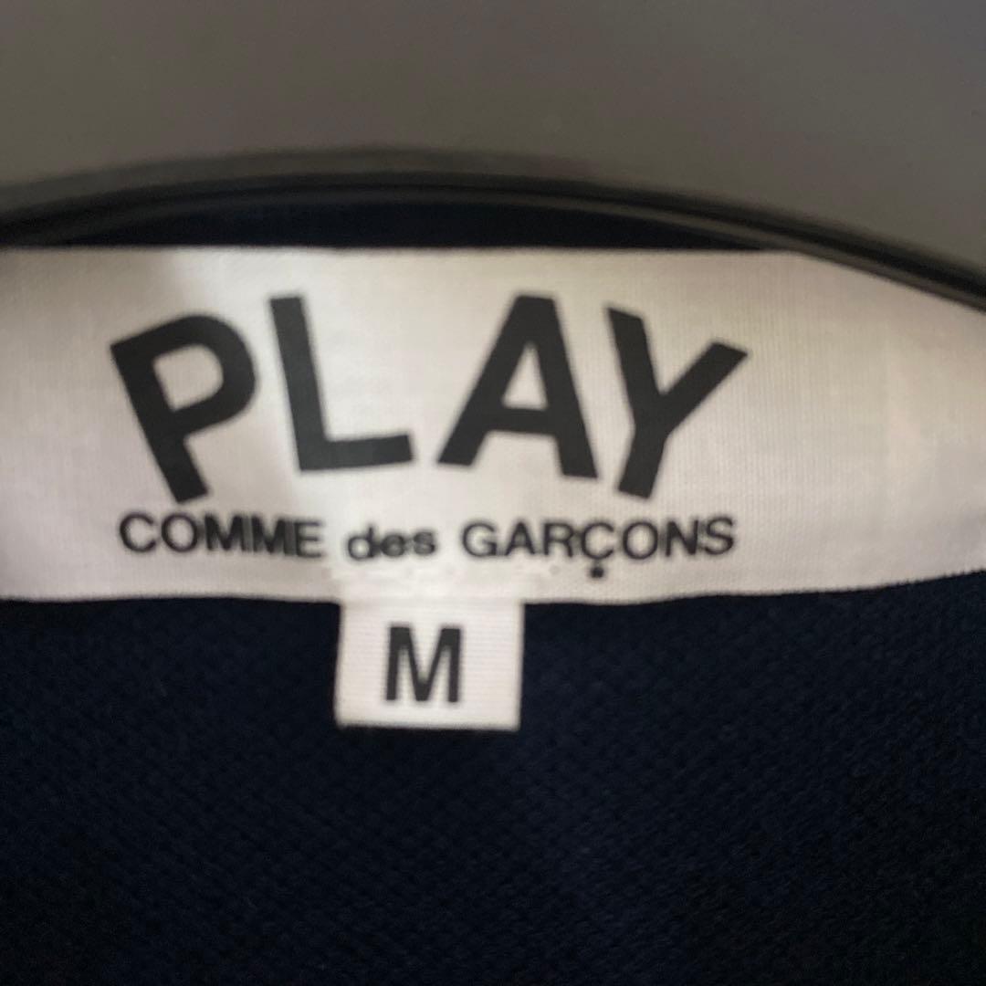 【美品】COMME des GARÇONS PLAY ネイビー ポロシャツ M