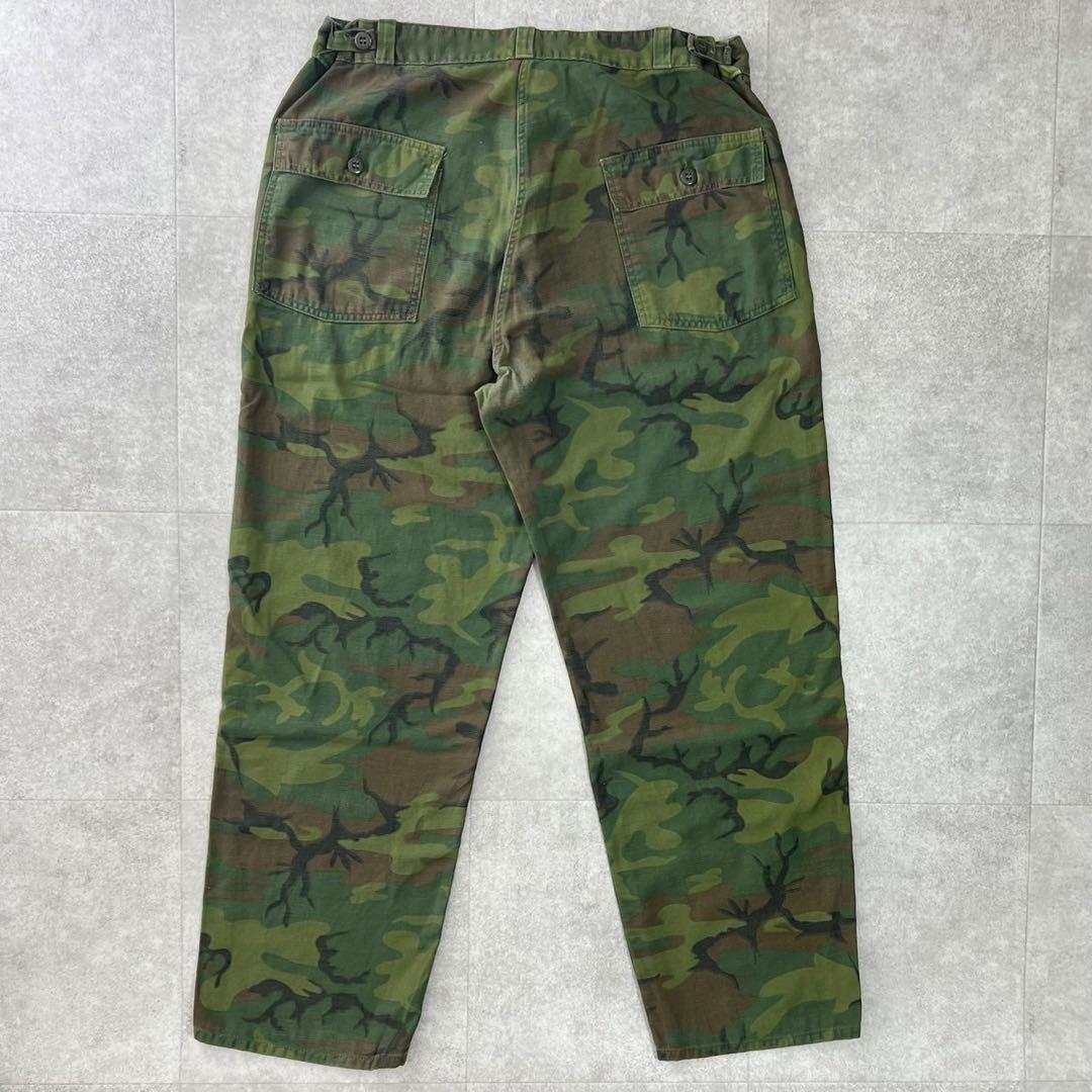 W34 希少アメリカ軍　シビリアンリーフカモ　ベイカーパンツ　60s OG107