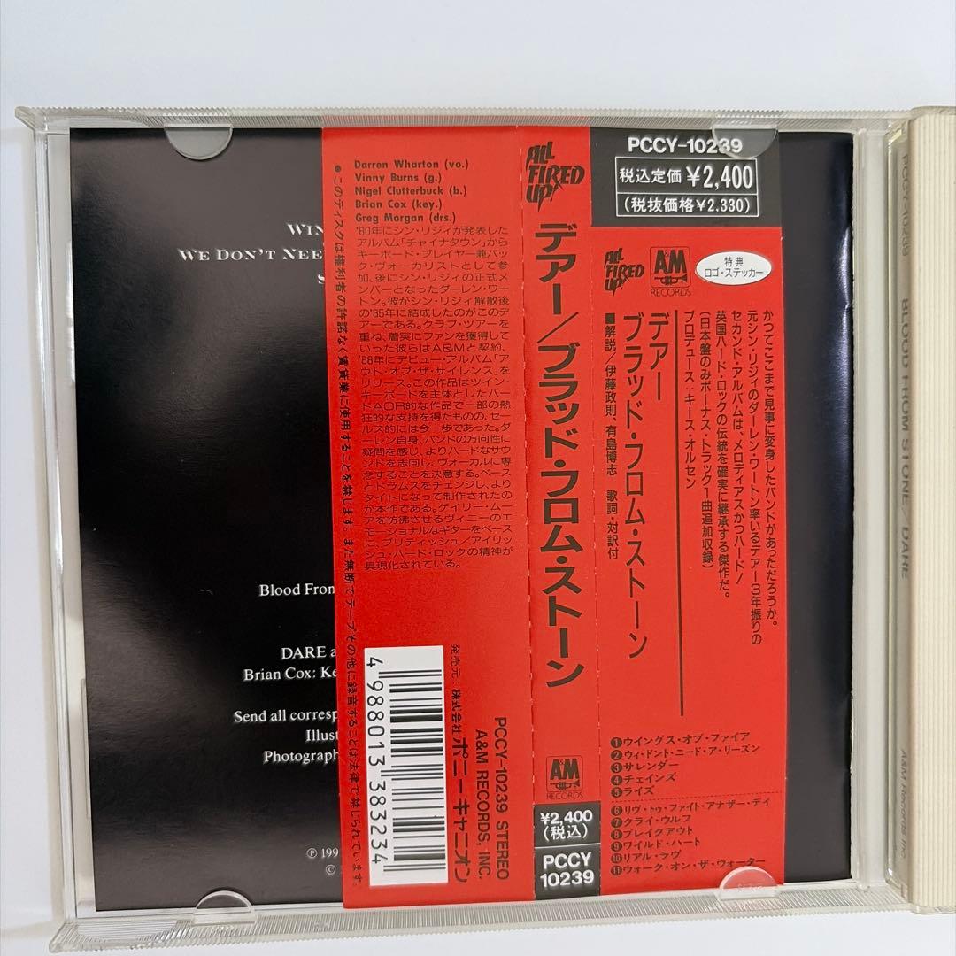 Dare Blood From Stone CD 激レア　帯付き