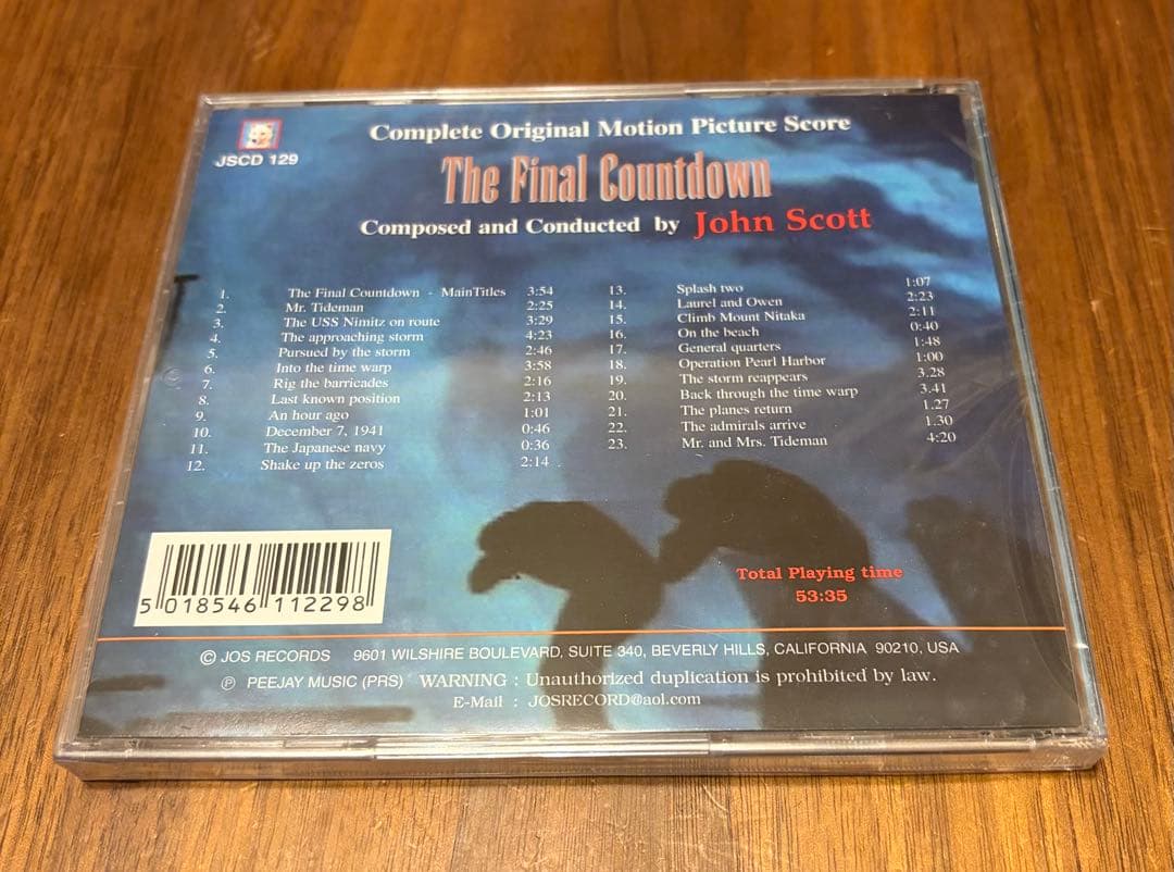 【サントラCD】The Final Countdown CD ジョン・スコット