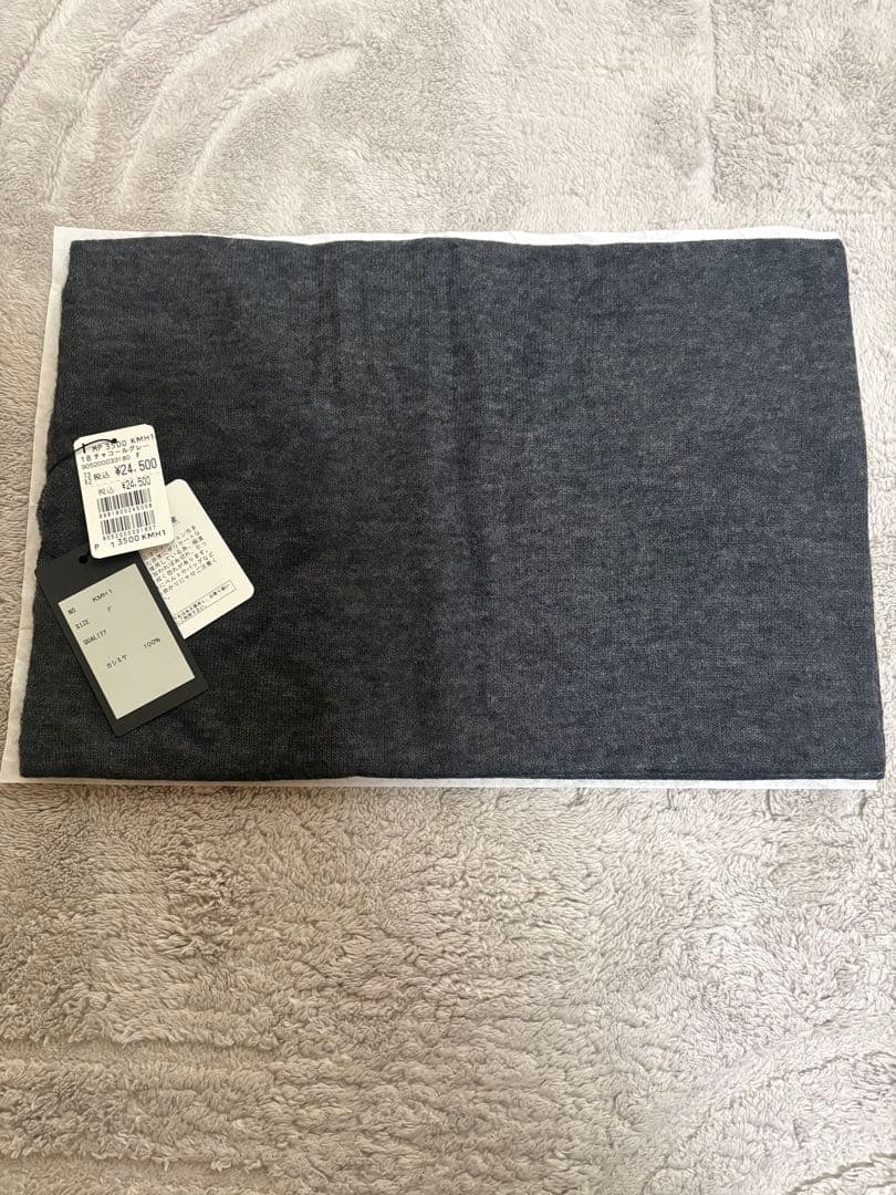 新品 タグ付きnouer カシミヤ100％ ストール チャコールグレー