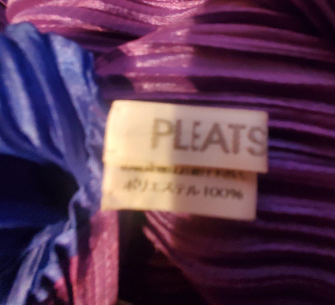 紫×青 ISSEY MIYAKE プリーツプリーズ 大判ストール