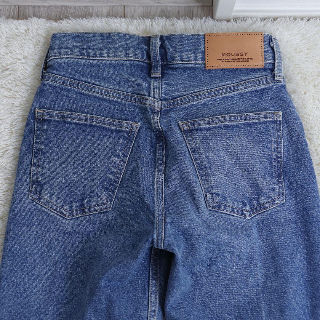 美品　MOUSSY　MVS センタープレス　デニム　W23