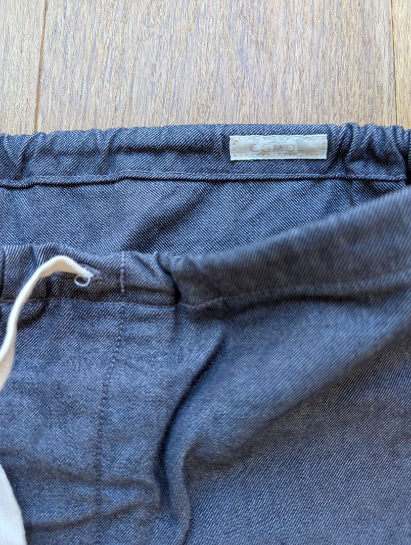 COMOMLI コットンツイル ドローストリングパンツ - CHAMBRAY 3