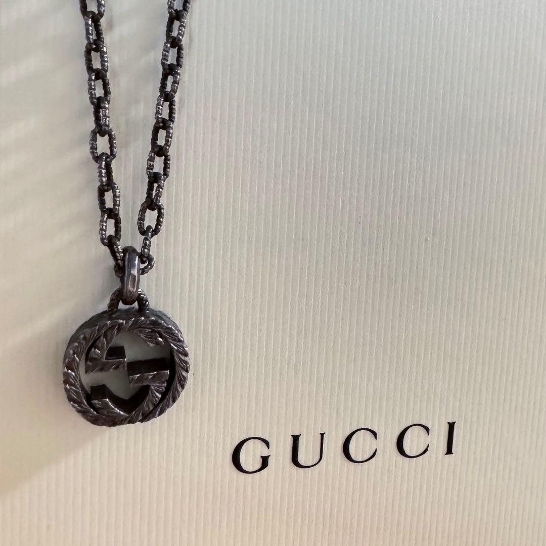GUCCI アンティーク ブランドロゴネックレス