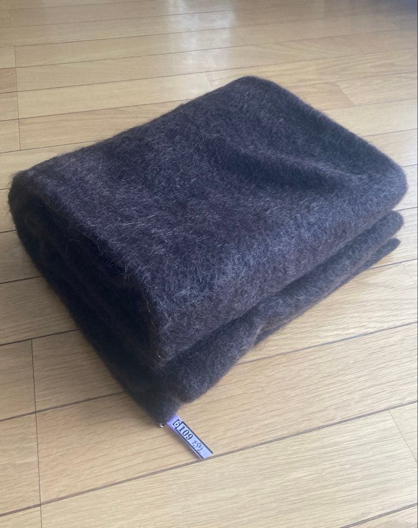 【未使用/極美品】unfil/大判マフラー/ダークブラウン