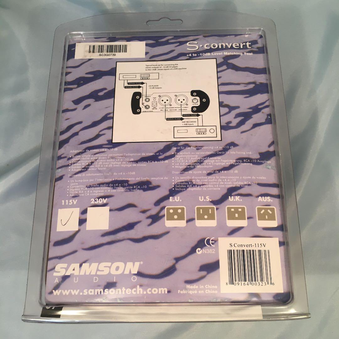 レベルマッチング用入力レベルコンバーター　SAMSON S-convert