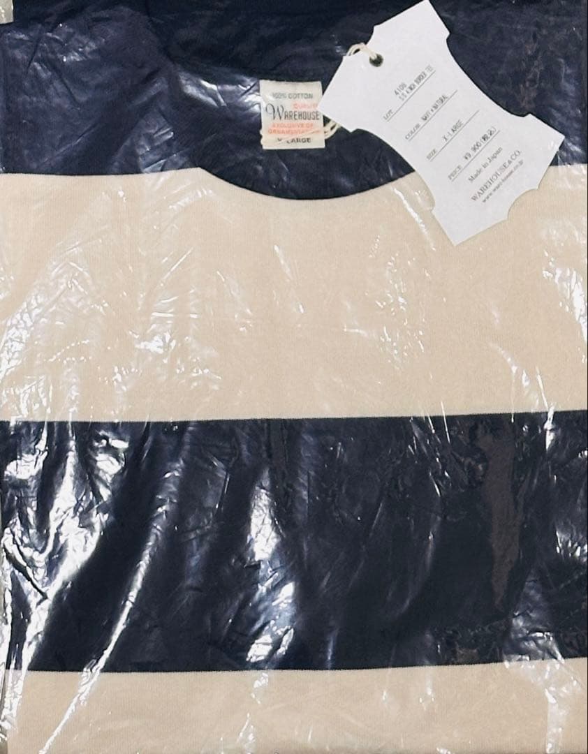 【未使用品】WAREHOUSE ウエアハウス 4インチ ボーダー 半袖 Tシャツ