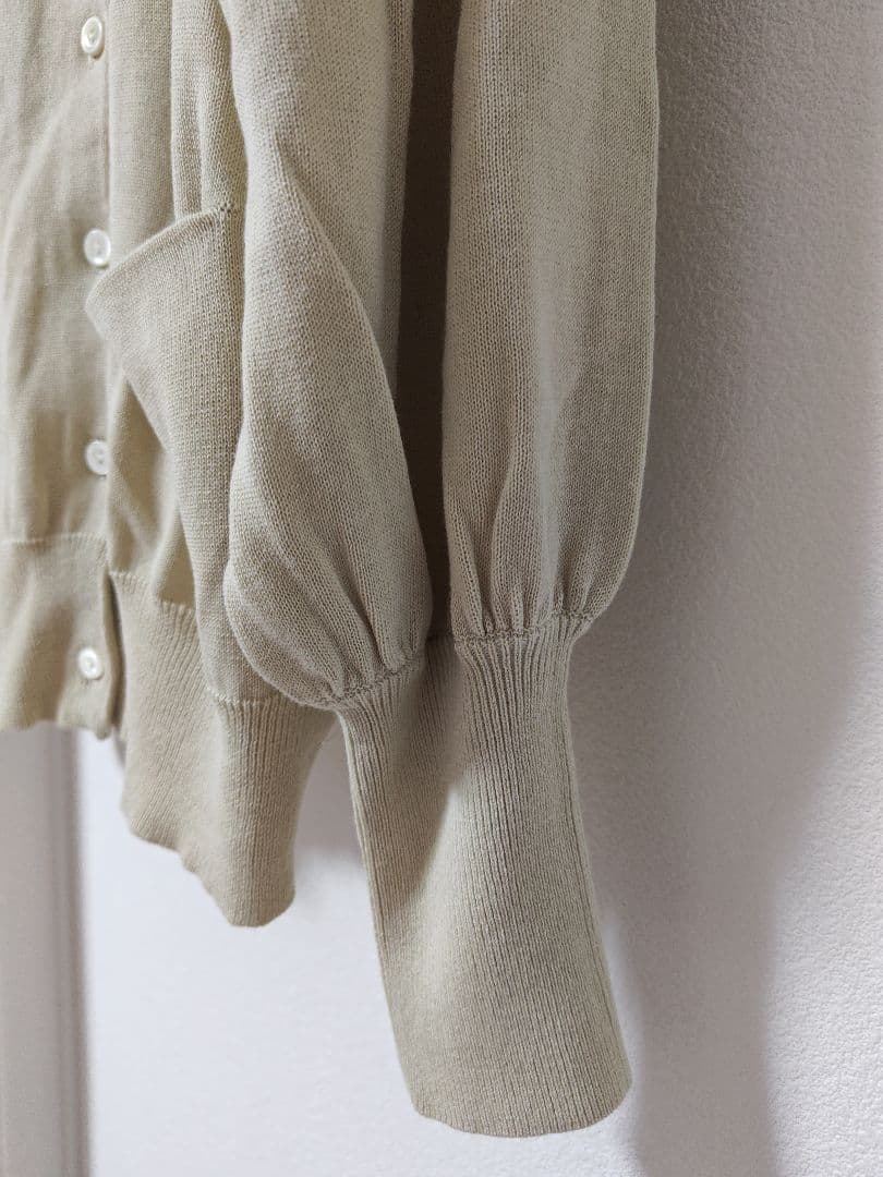 新品未使用 Gauze# ガーゼ ギャザースリーブ ニット カーディガン