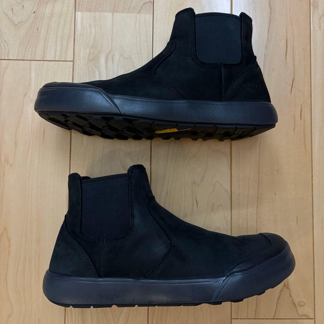 KEEN キーン 24.5cm ウィメンズ エレナチェルシーブーツ ブラック 黒