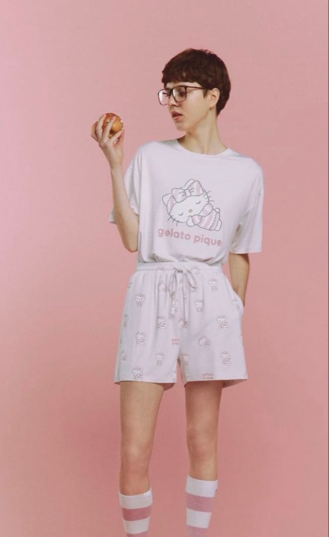 【gelato pique】総柄ショートパンツ キティ