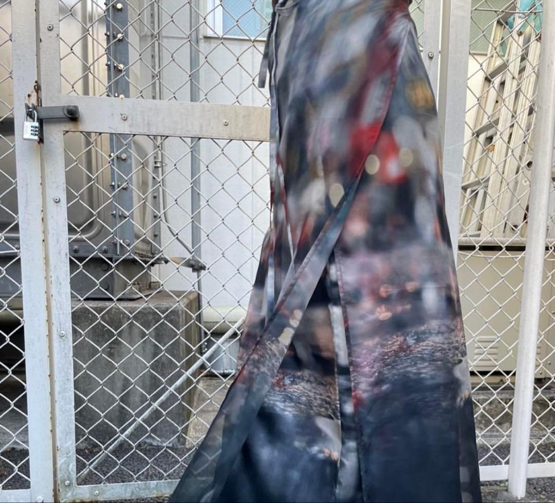 スカート AMERI DAILY LIFE SCENERY SHEER SKIRT