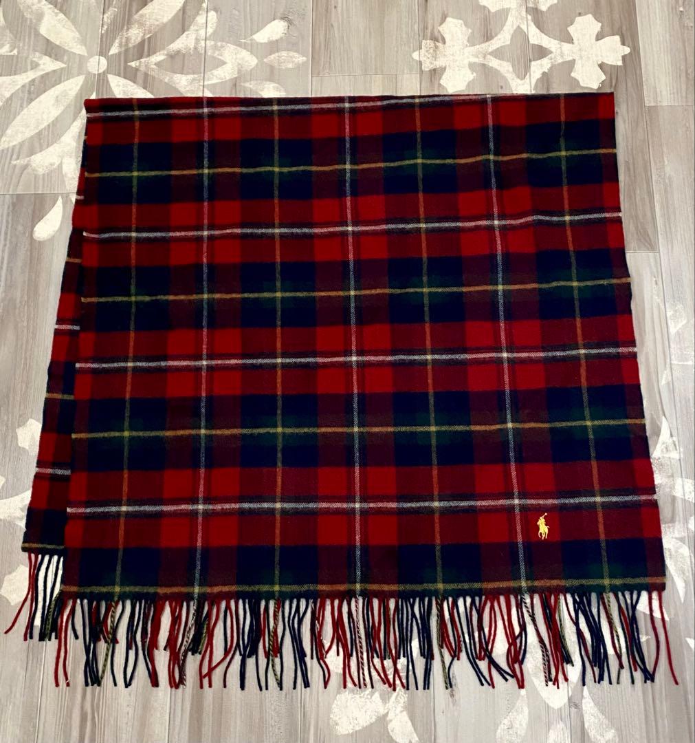 RALPH LAUREN  ウールのひざ掛け　ヒンズデール