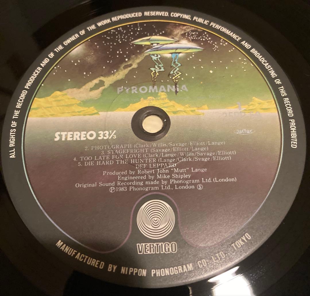 DEF LEPPARD PYROMANIA LP レコード