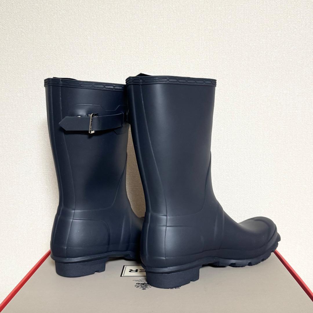 【新品】 HUNTER 長靴 ネイビー バックル付き 22㎝