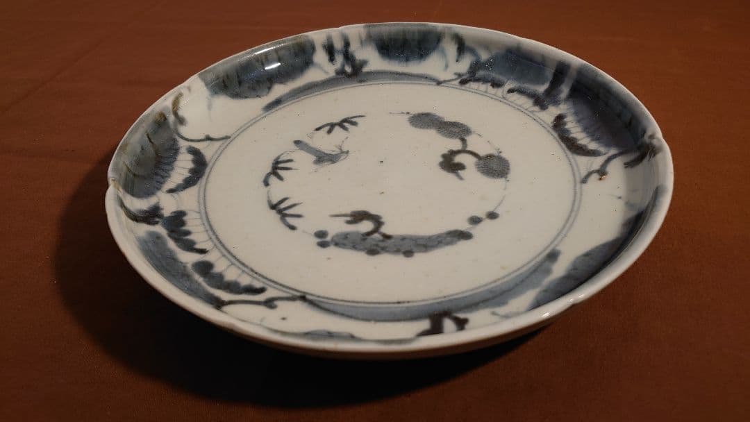古伊万里　伊万里　李朝　染付　中皿　江戸期　茶道具　１客