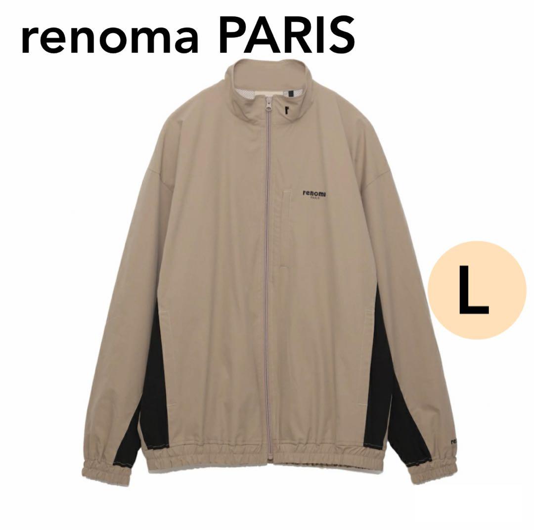 renoma PARIS ビッグロゴ ナイロンジャケット ベージュ ゴルフウェア