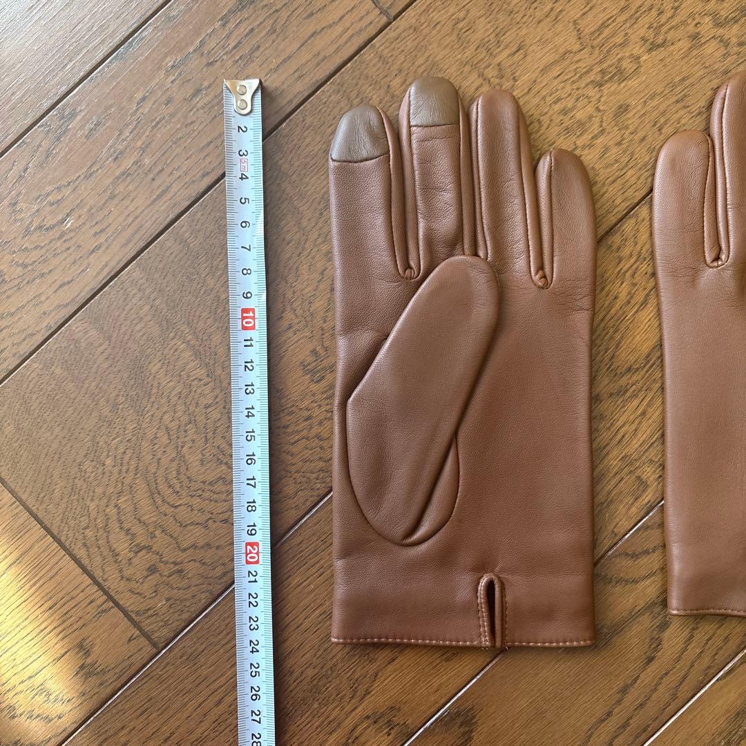 COACH ブラウン レザー手袋 Ｌサイズ