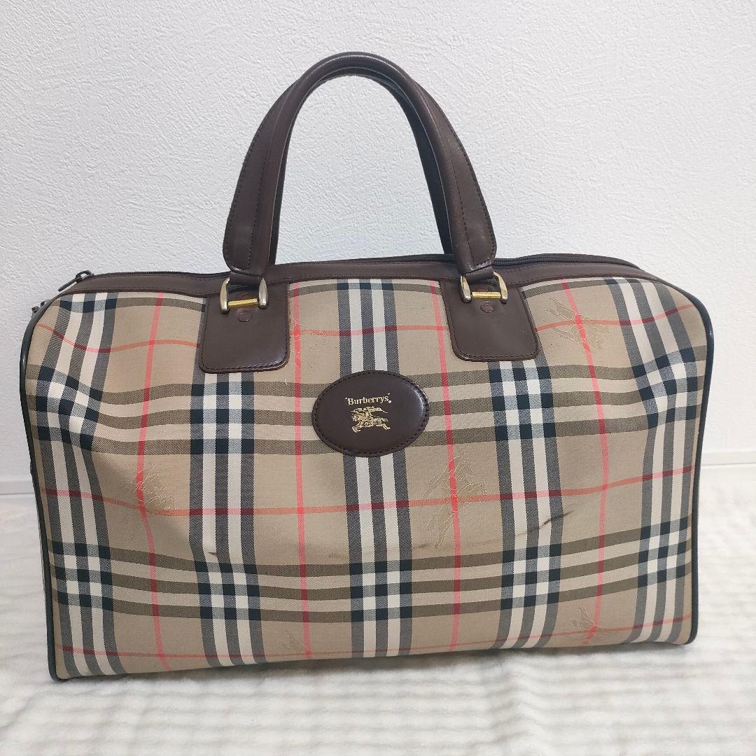 Burberrys バーバリー ノバチェック ボストン ラージ ヴィンテージ