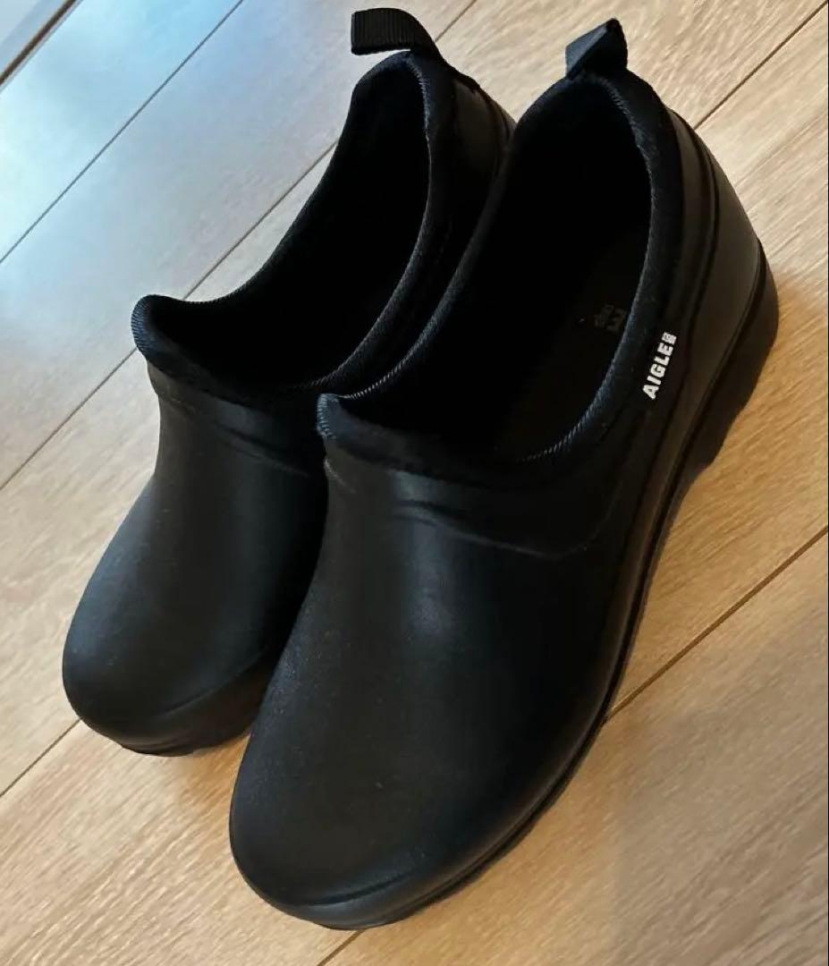 エーグル　AIGLE ブラック レインシューズ★美品