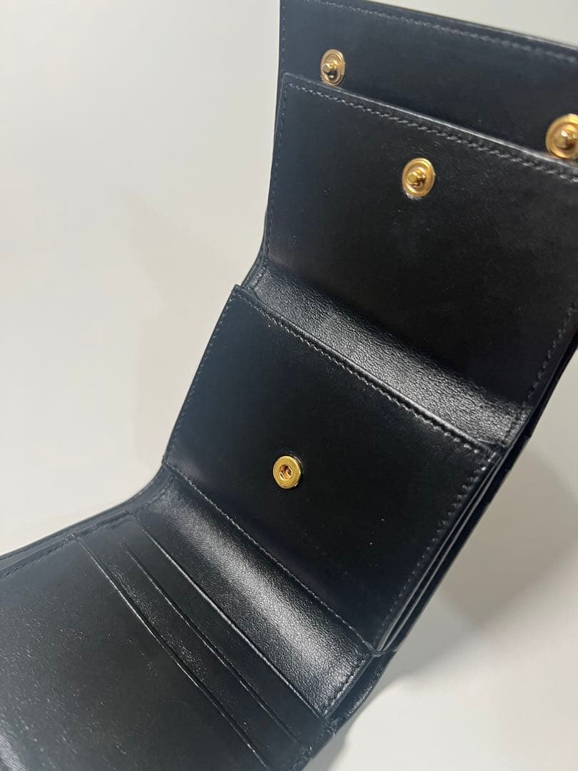 CELINE スモールトリフォールドウォレット 黒