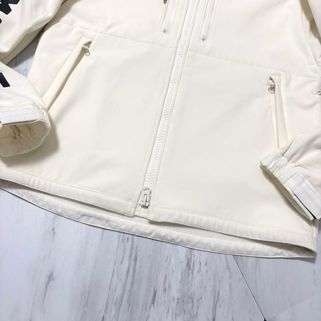 美品⭐️ムータマリン 3LAYER ボンディングパーカー デカロゴ 白 L相当