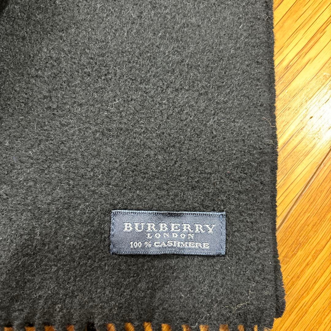 bond　BURBERRY カシミヤ100% マフラー 黒