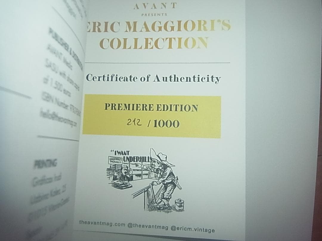 「AVANT MAGAZIN Eric Maggiori Collect」レア
