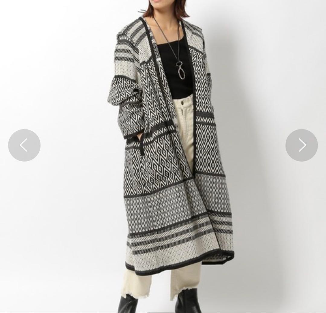【サラマリカ】美品✨ビックフード コート ロングカーディガン ガウンコート