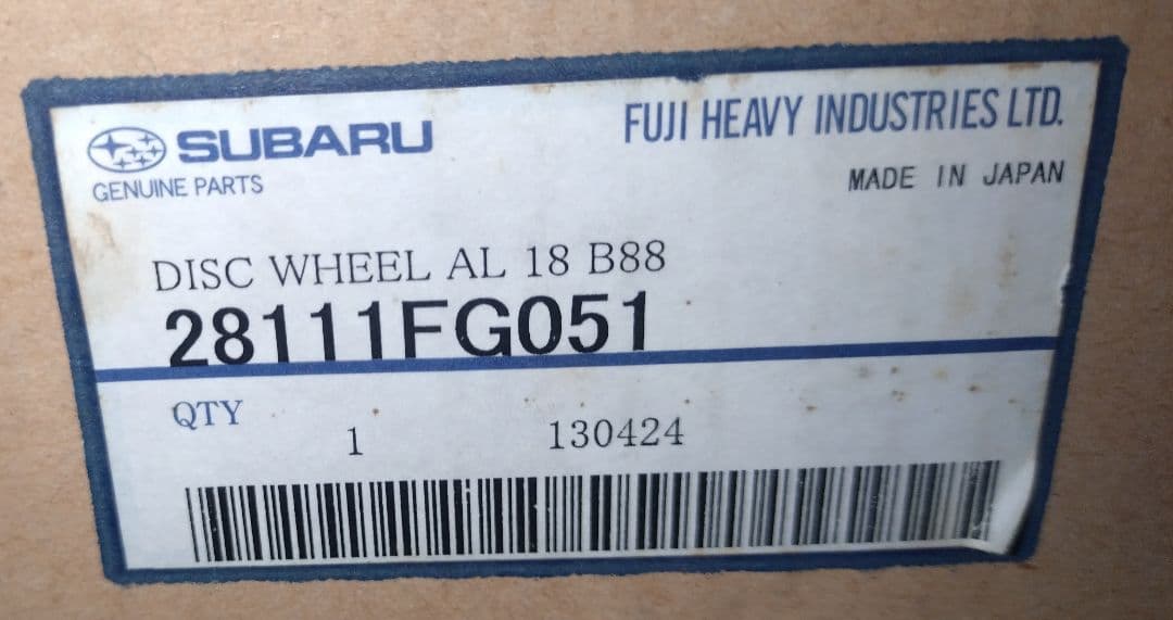 ★新品★ スバル インプレッサ GV系ホイール１本