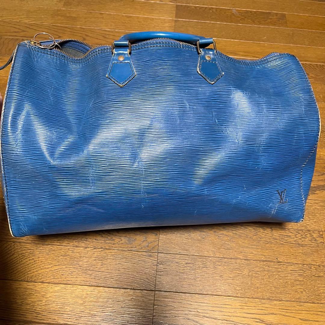 【ルイヴィトン/Louis Vuitton】エピレザーボストンバッグ40 青