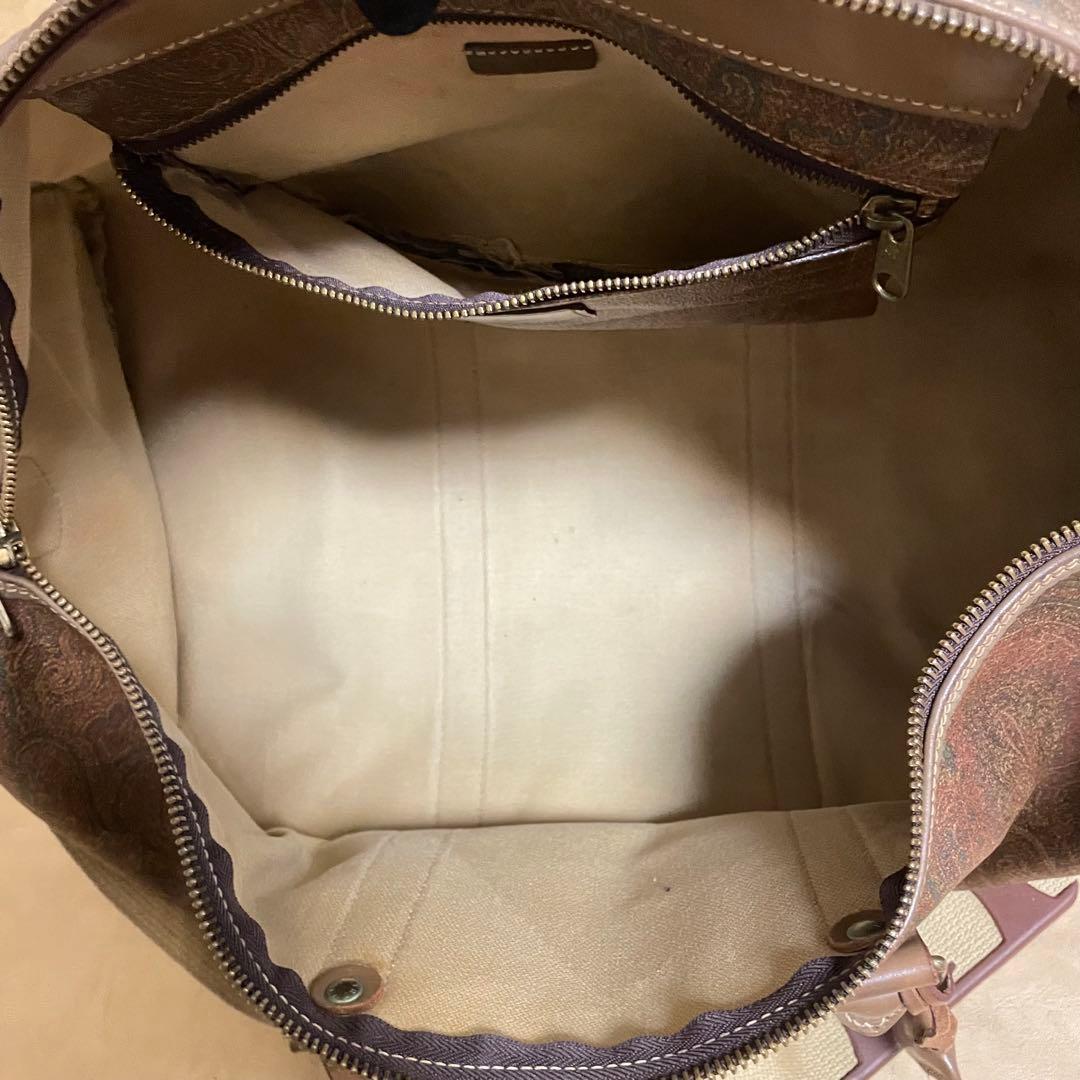 ETRO エトロ ペイズリー柄 ボストンバッグ 大容量 旅行 肩紐付き 2way