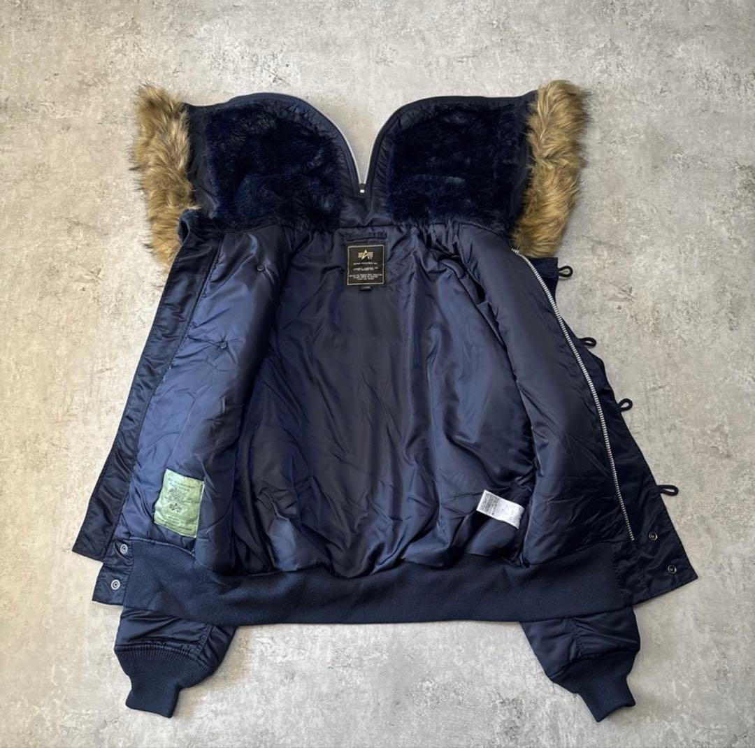 USA 90s ALPHA N-2B 美品 XL ネイビー 紺