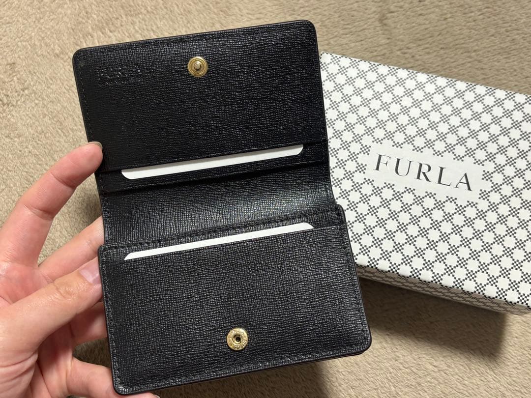 ⭐︎ほぼ未使用⭐︎ FURLA ブラック レザー 名刺入れ
