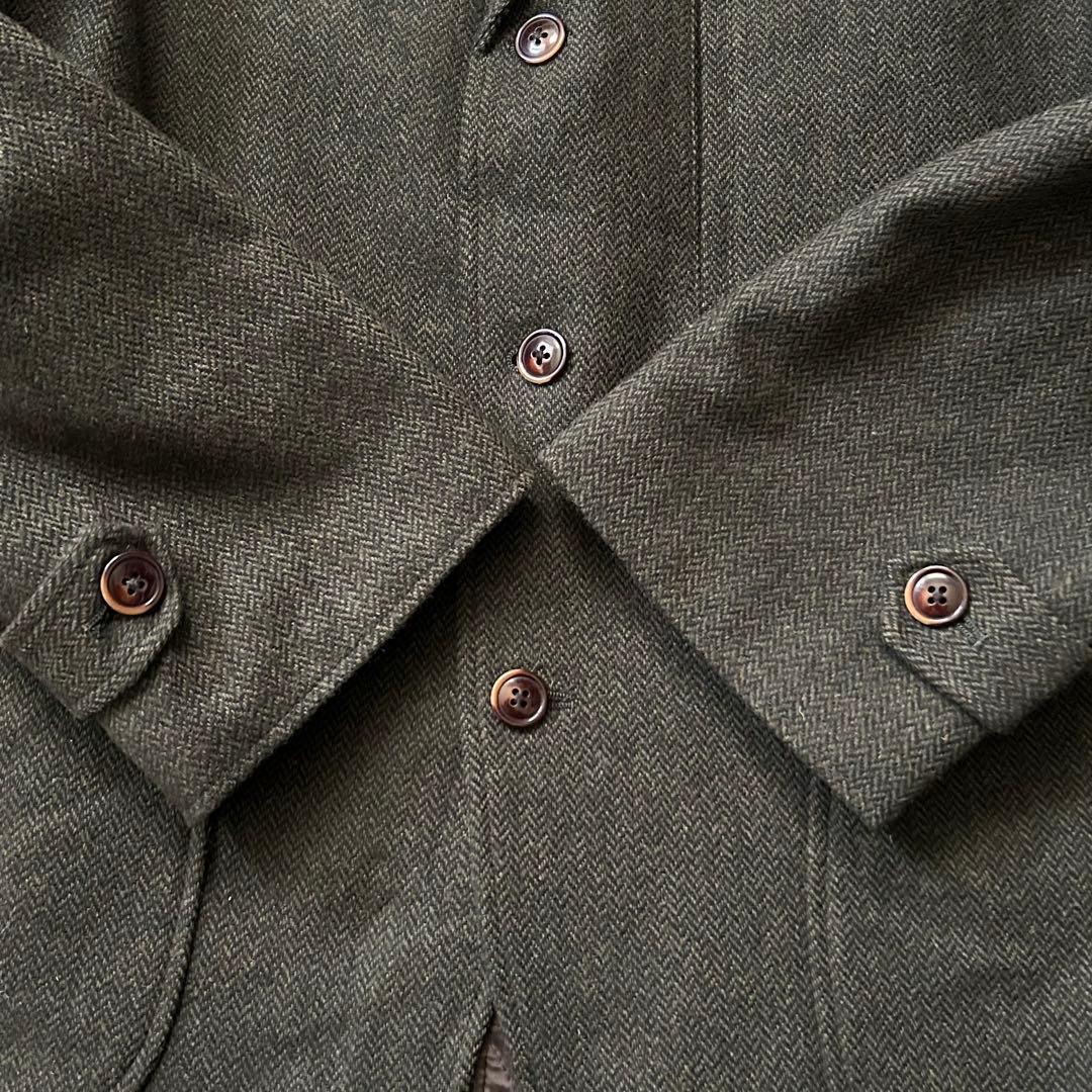 尾州ウール Franco Rosati ヘリンボーン キルティング ジャケット