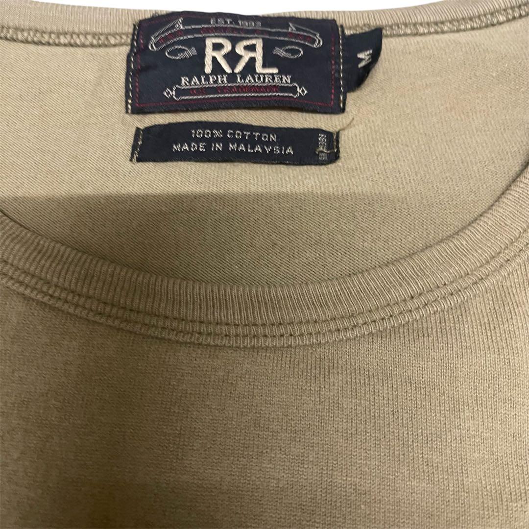 RRL ロゴ 半袖 Tシャツ アースカラー M メンズ　ダブルアールエル