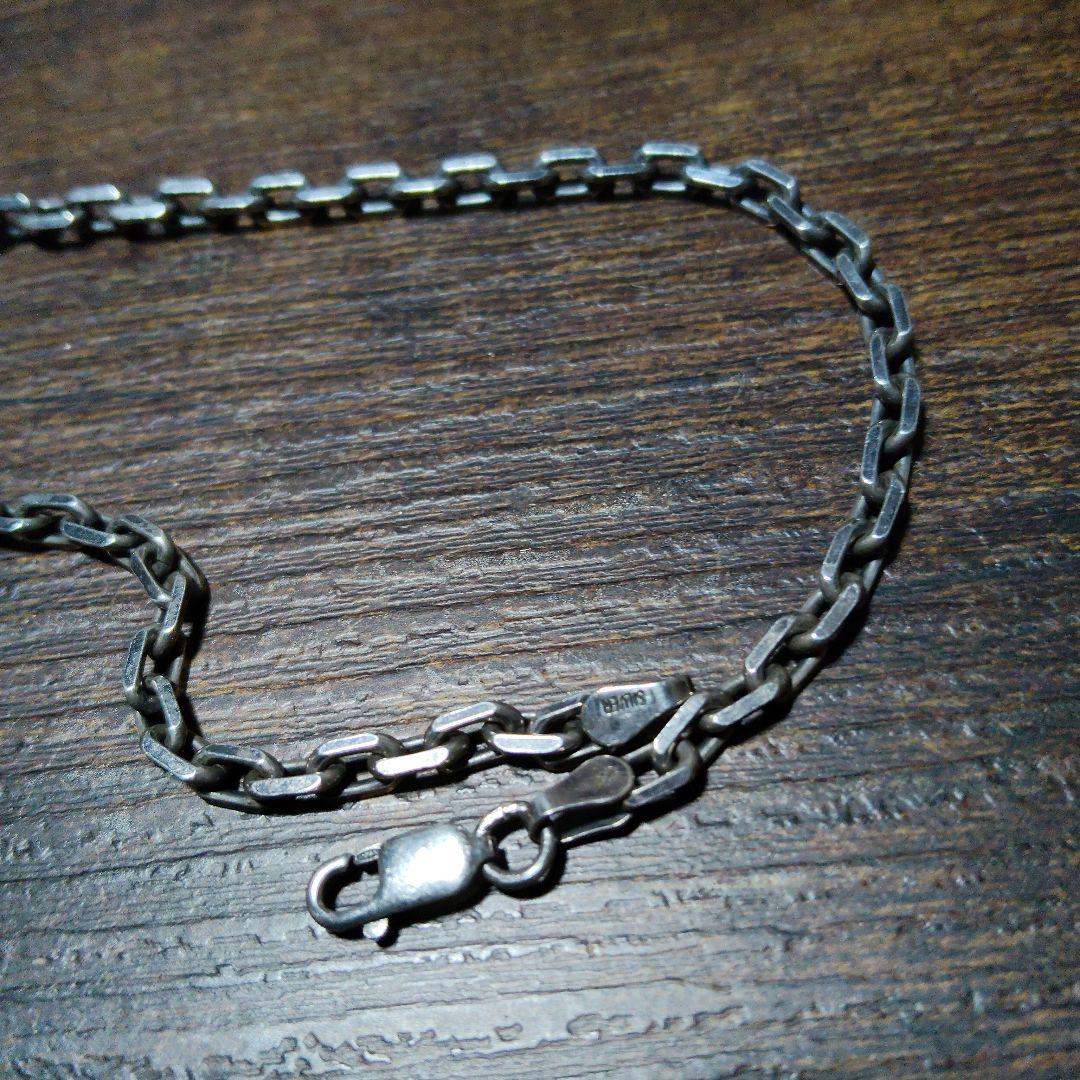 【太め】ネックレスチェーン　シルバー925　インディアンジュエリー好きにも