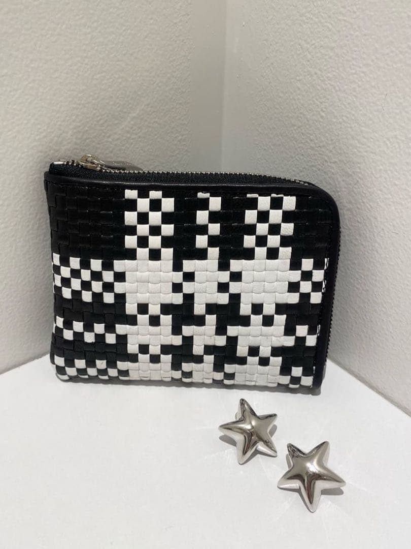 新品　(イアパピヨネ)kawa-kawa meshL字mini折り財布