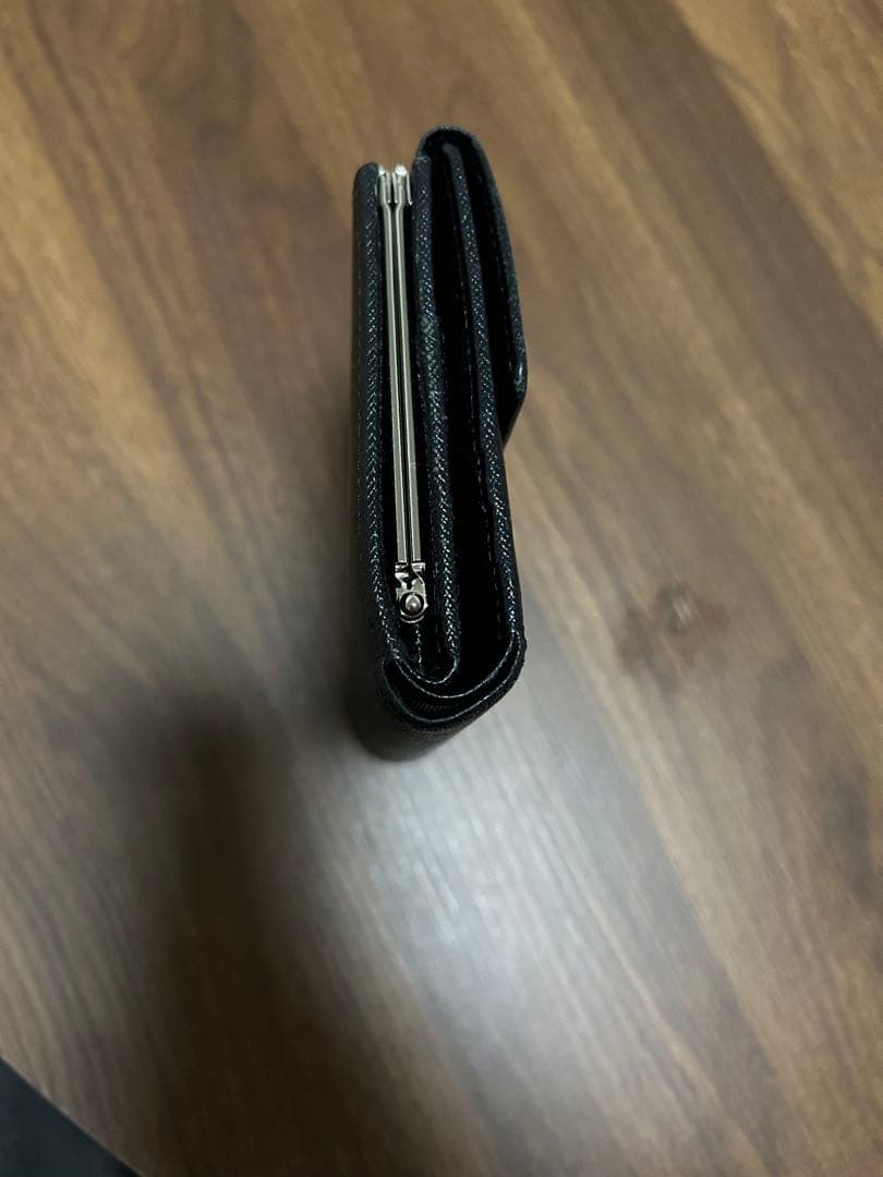 BURBERRY がま口 2つ折り財布 ノバチェック レザー ブラック