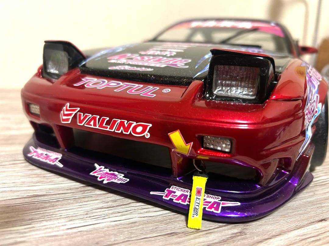 ラジドリ 1/10 パンドラ180SX ボディ中村直樹風 ホイールも付けます。