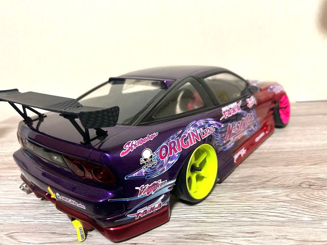 ラジドリ 1/10 パンドラ180SX ボディ中村直樹風 ホイールも付けます。