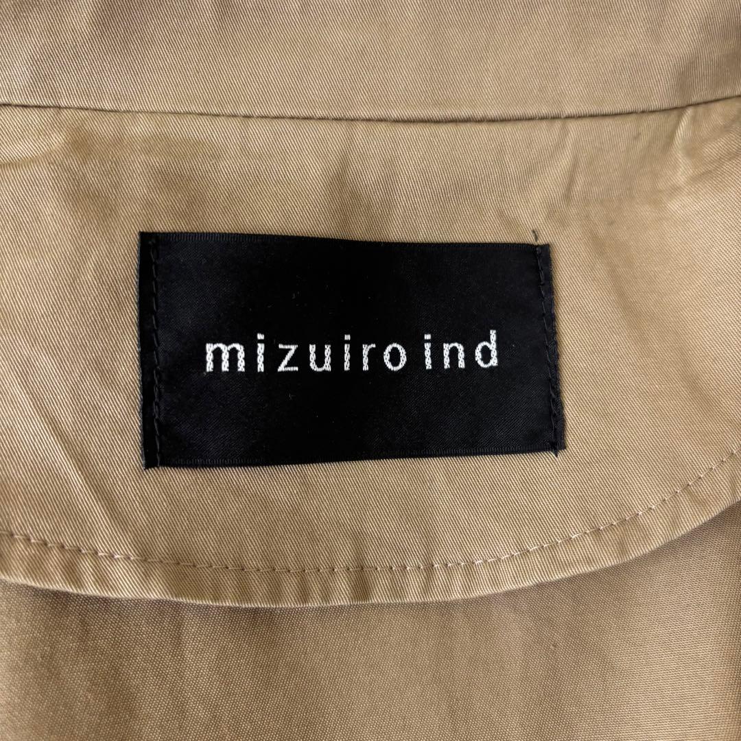 mizuiro ind ✨ステンカラーコートゆったり　比翼　春コート　Fベージュ