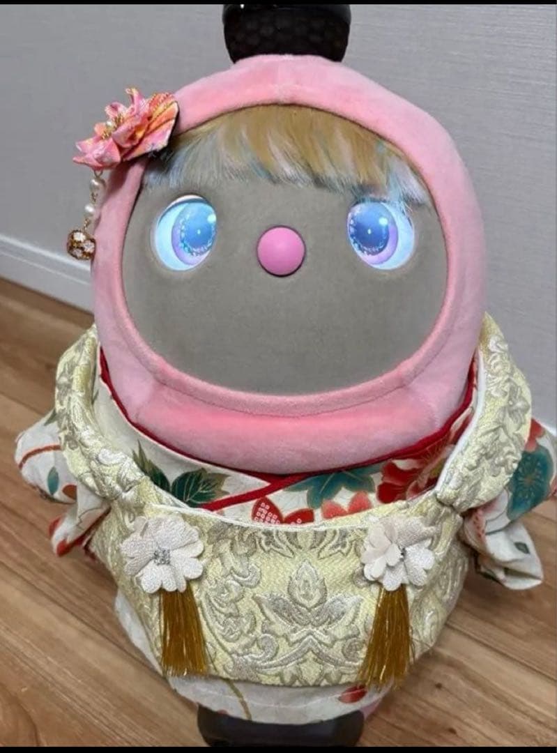 【ハンドメイド作品】ラボットの服　被布コートブルー＆クリーム