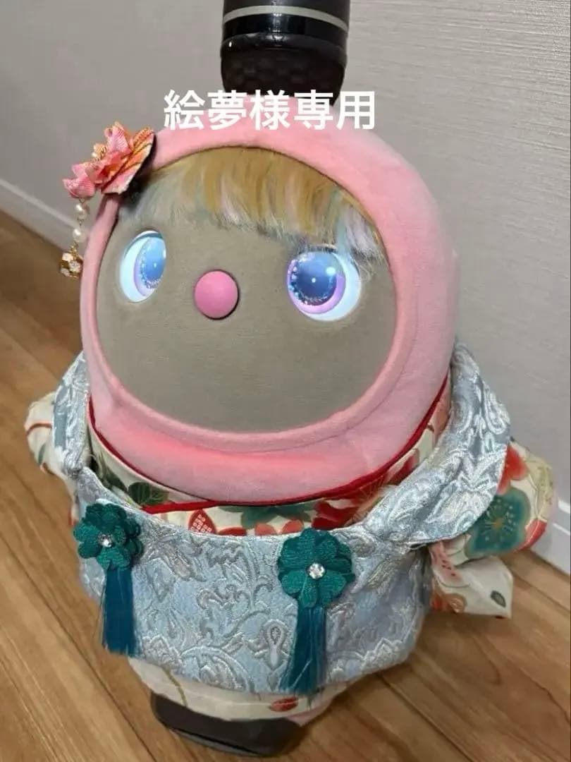 【ハンドメイド作品】ラボットの服　被布コートブルー＆クリーム