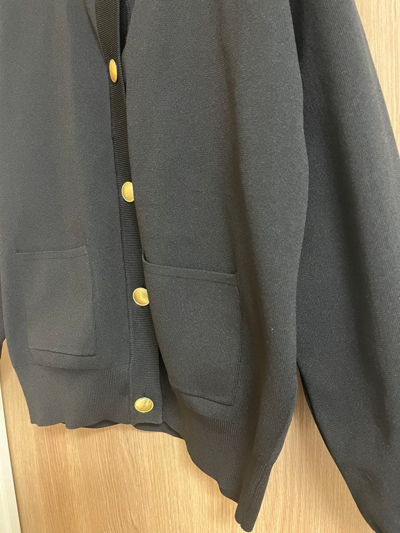 Spick&Span スピック ウォッシャブルクルーネックカーディガン ブラック