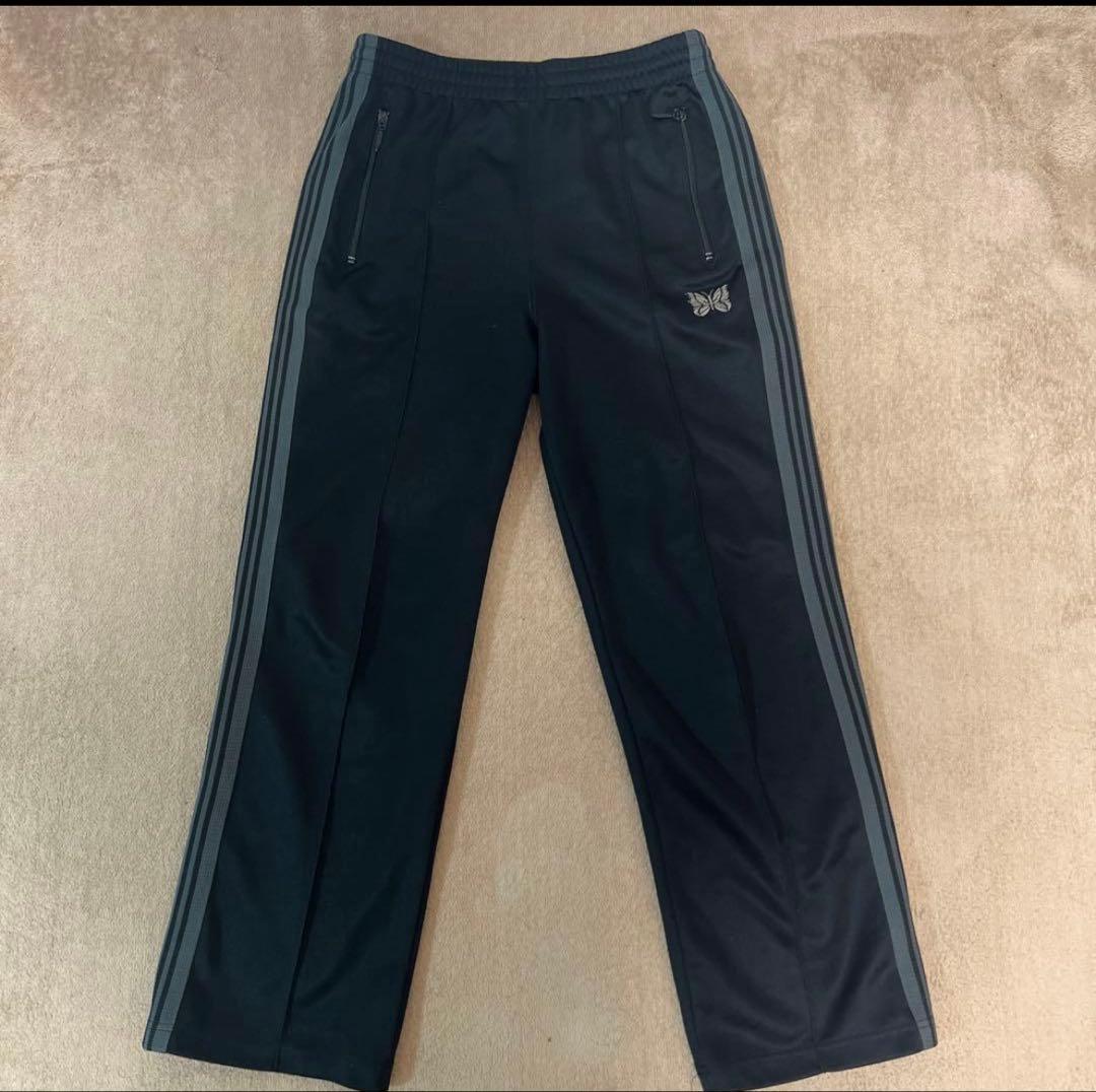 【美品】Needles トラックパンツ ストレート ブラック×グレー XS