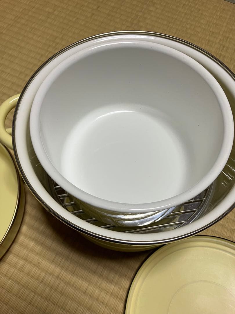 野田琺瑯 蒸気調理鍋 ミモザ　蒸し器 鍋 辰巳芳子