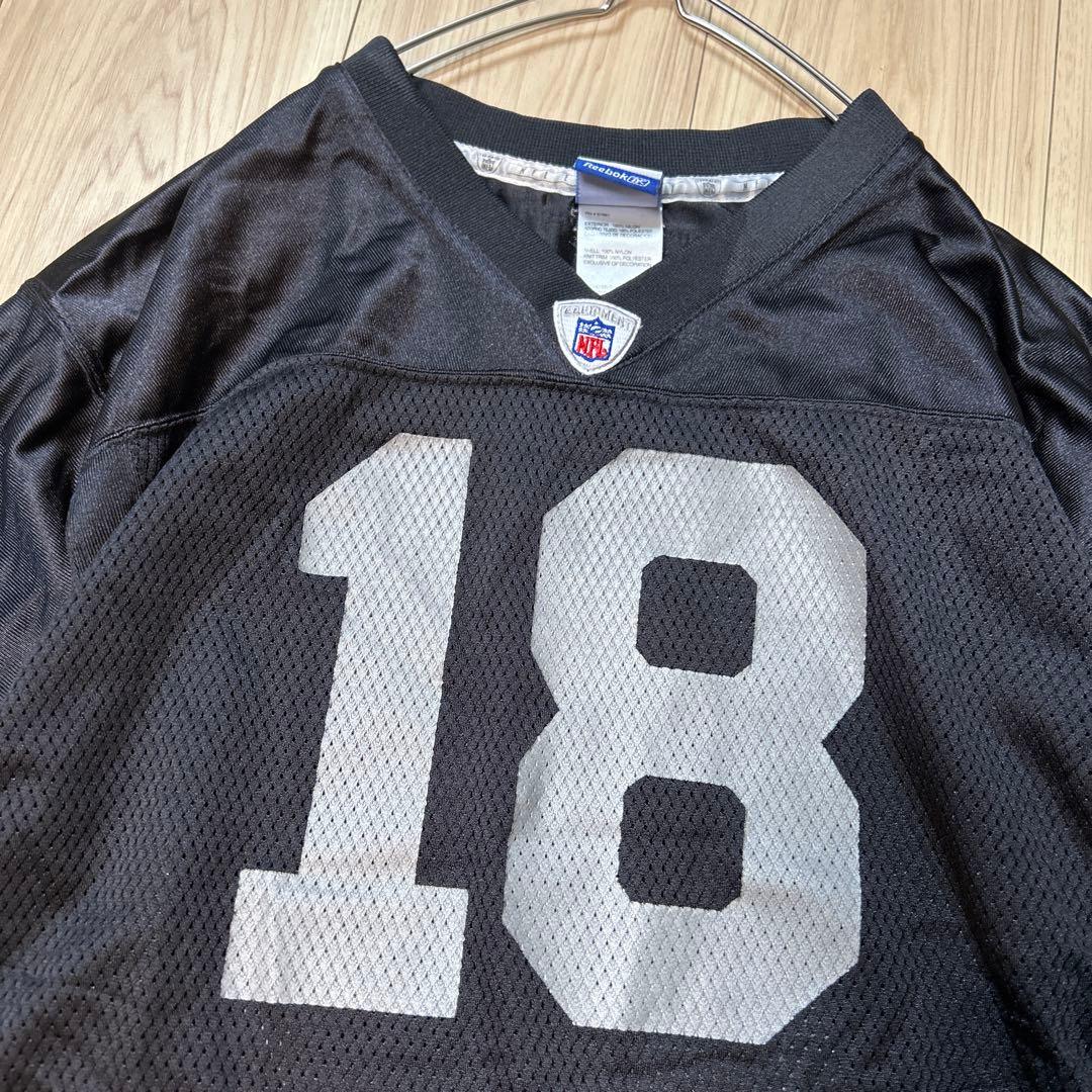 リーボック☆NFLレイダース☆アメフトゲームシャツ☆XL
