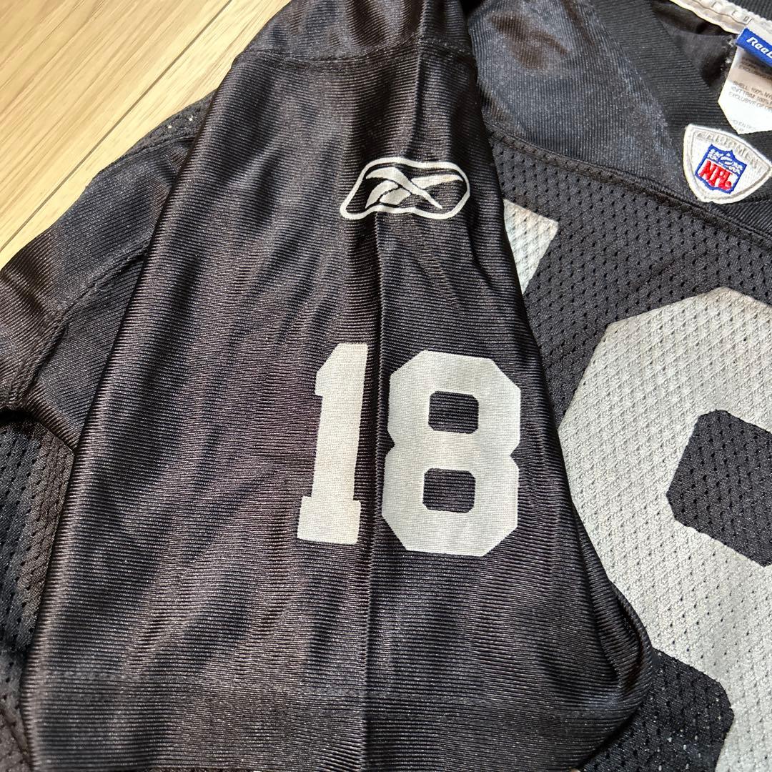 リーボック☆NFLレイダース☆アメフトゲームシャツ☆XL