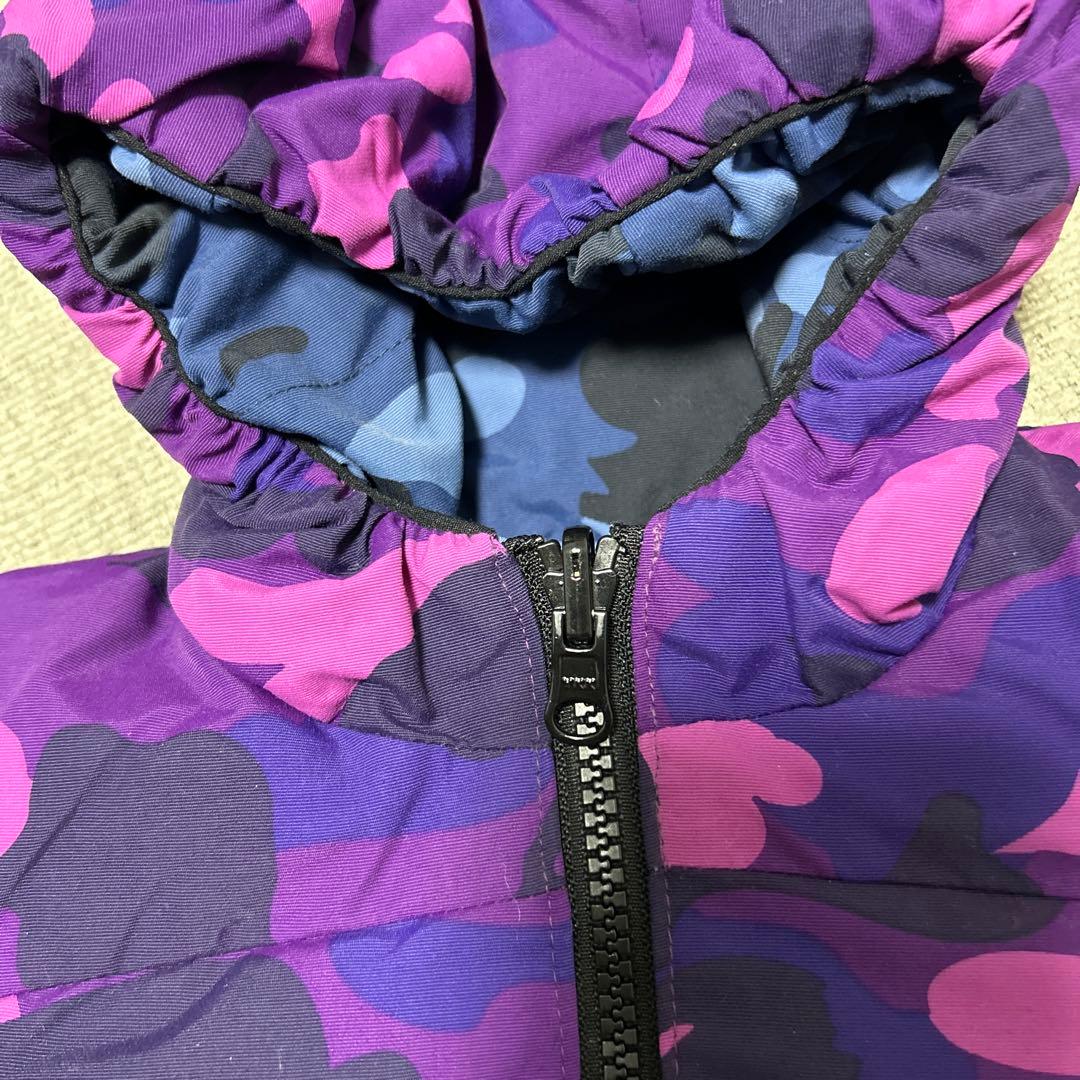 BAPEKIDS 迷彩柄ダウンコート フード付き90cm正規品